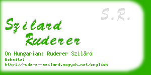 szilard ruderer business card